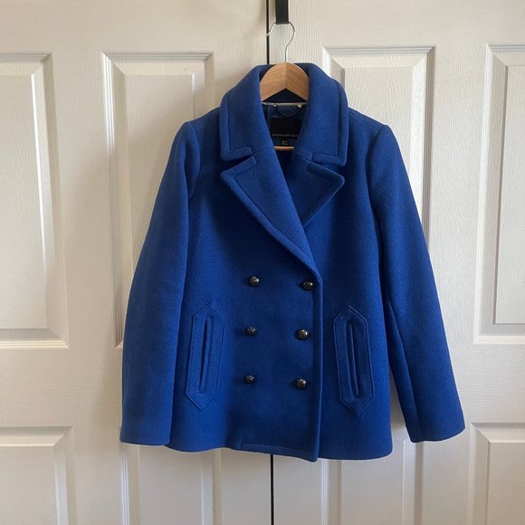 Banana Republic Royal Blue Peacoat - Wool blend - size S, but will fit size M - Picture 5 of 16